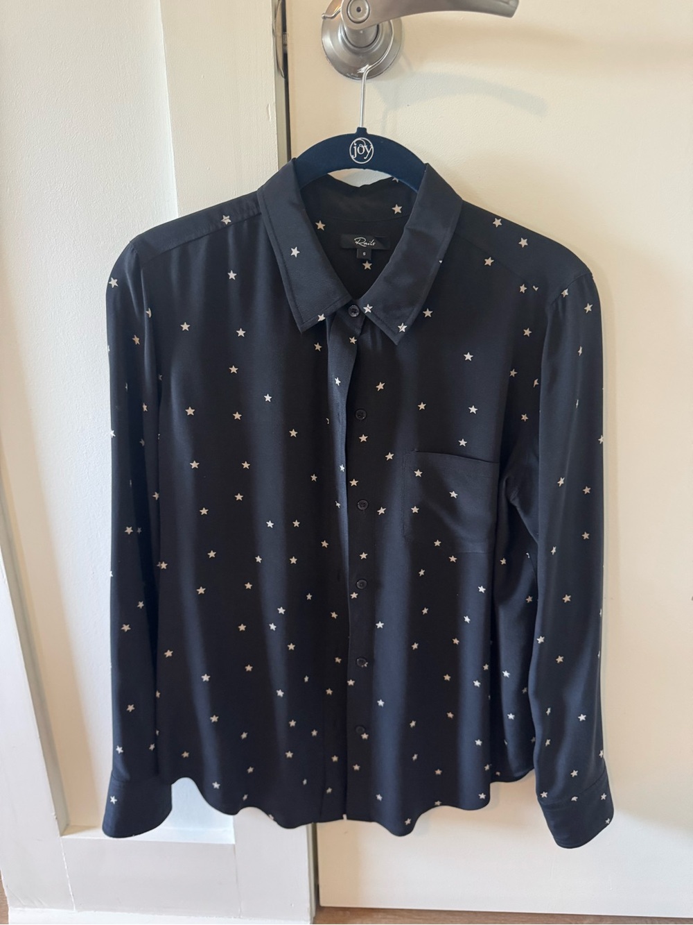 Rails Women’s Black Star-Print Button-Up Shirt